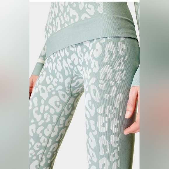 Sweaty Betty Leopard Jacquard Base Layer Leggings, Size L (US 10), NWOT - Picture 2 of 9